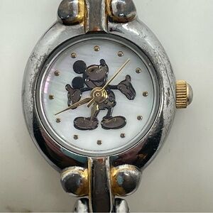 Vintage Disney Mickey Mouse Two-tone MOP-Dial Womens Watch